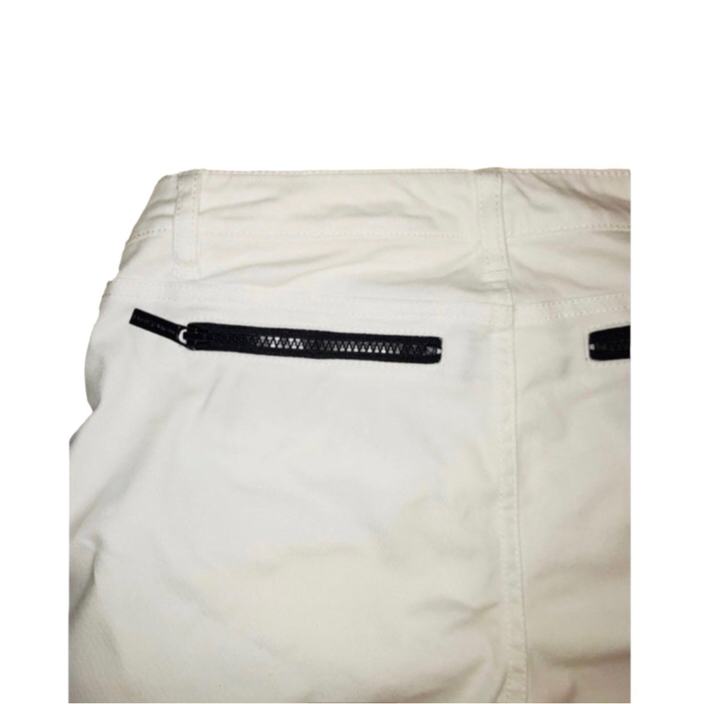 MICHAEL Kors White Skinny Jean Black Zipper Size 2 - Picture 6 of 8